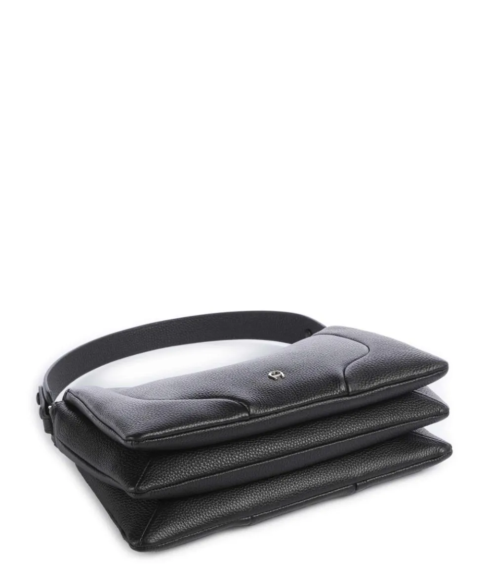 Mara S Hobo bag grained cow leather black