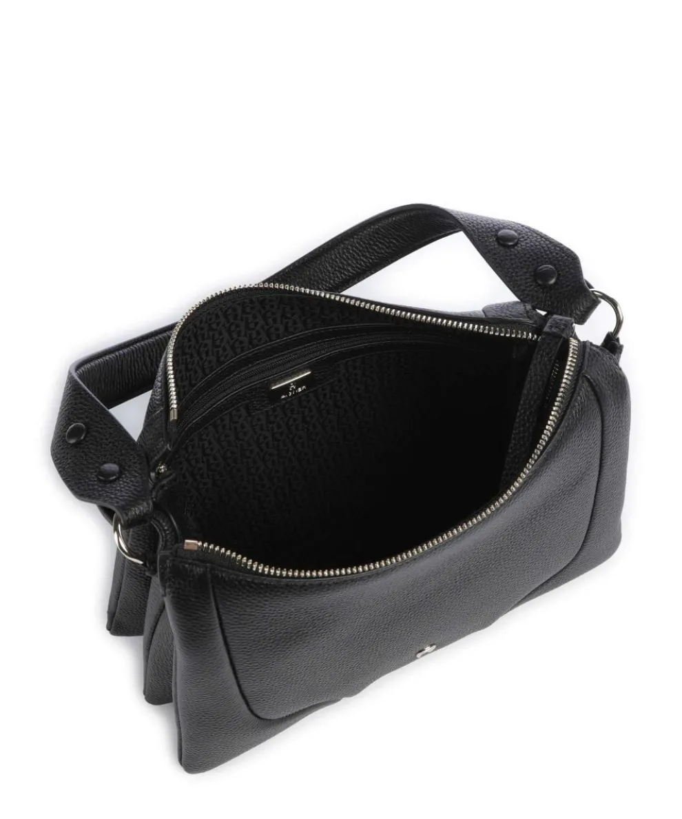 Mara S Hobo bag grained cow leather black