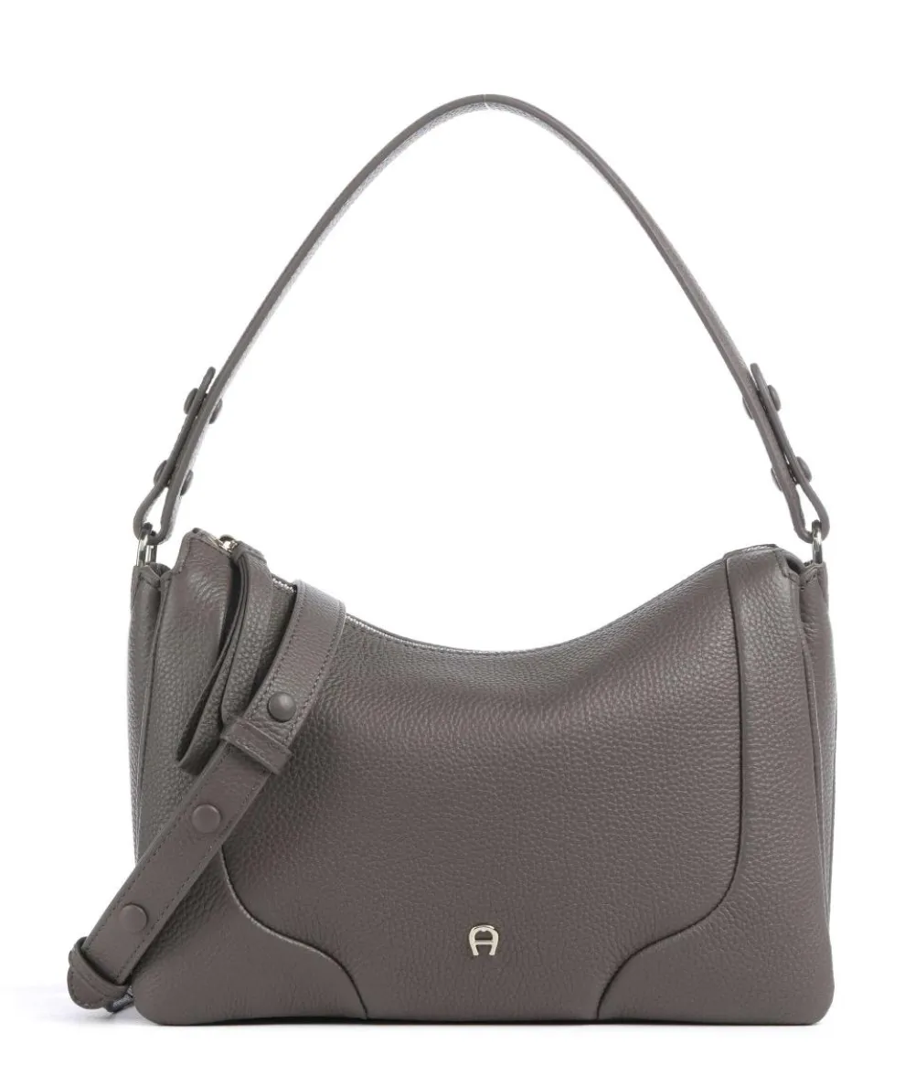 Mara S Hobo bag grained cow leather taupe
