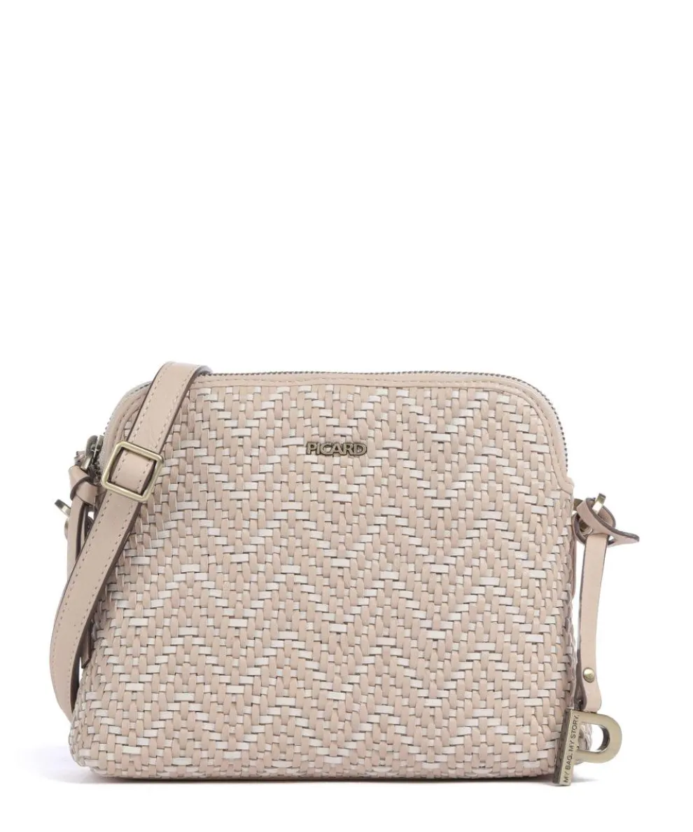 Samos Crossbody bag fine grain cow leather beige