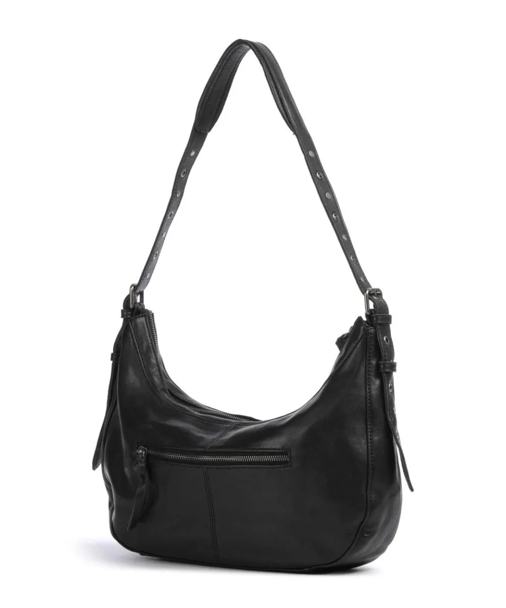 Me and My Bag Hobo bag fine grain leather black