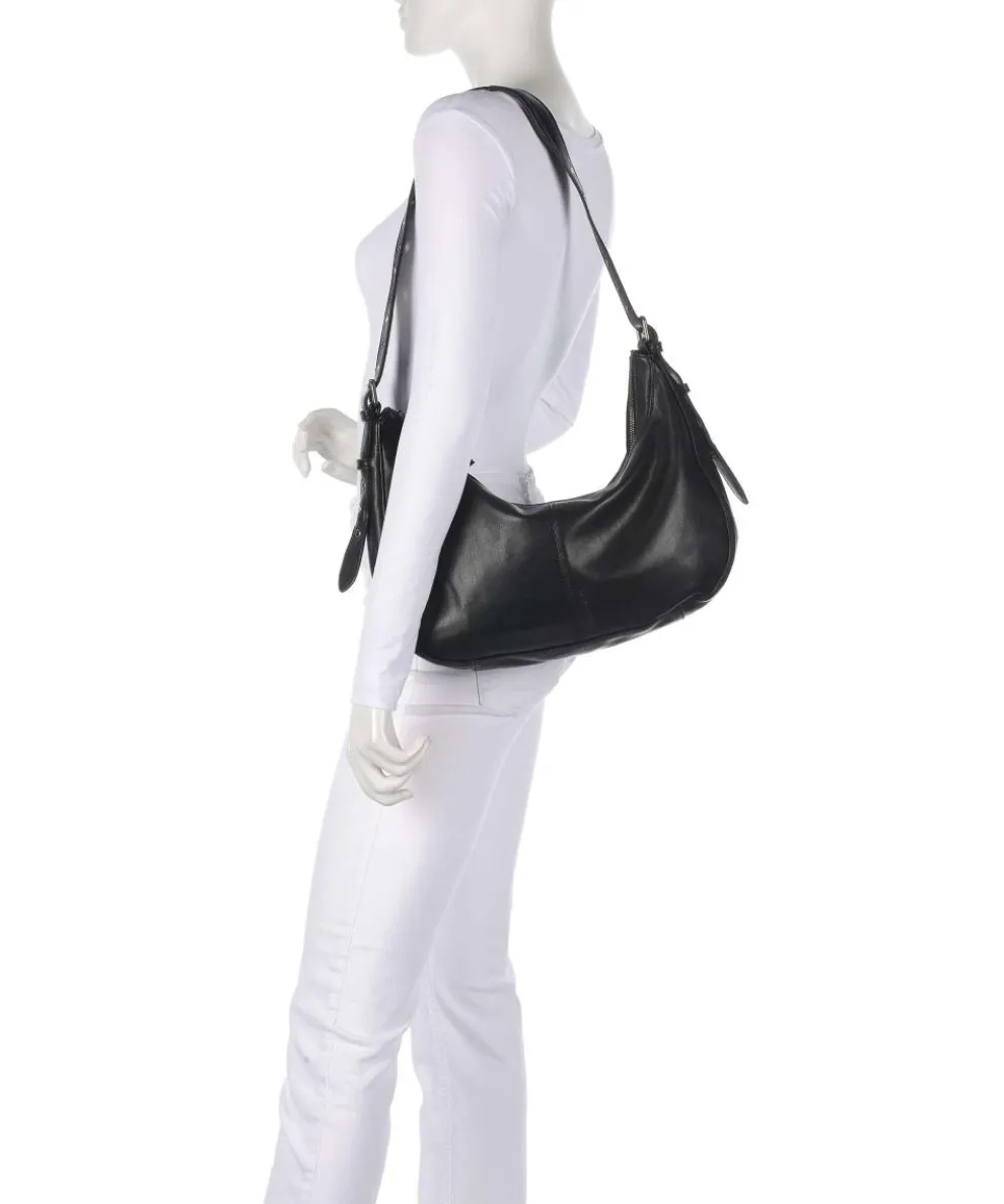 Me and My Bag Hobo bag fine grain leather black