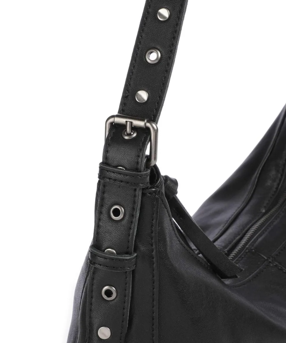 Me and My Bag Hobo bag fine grain leather black