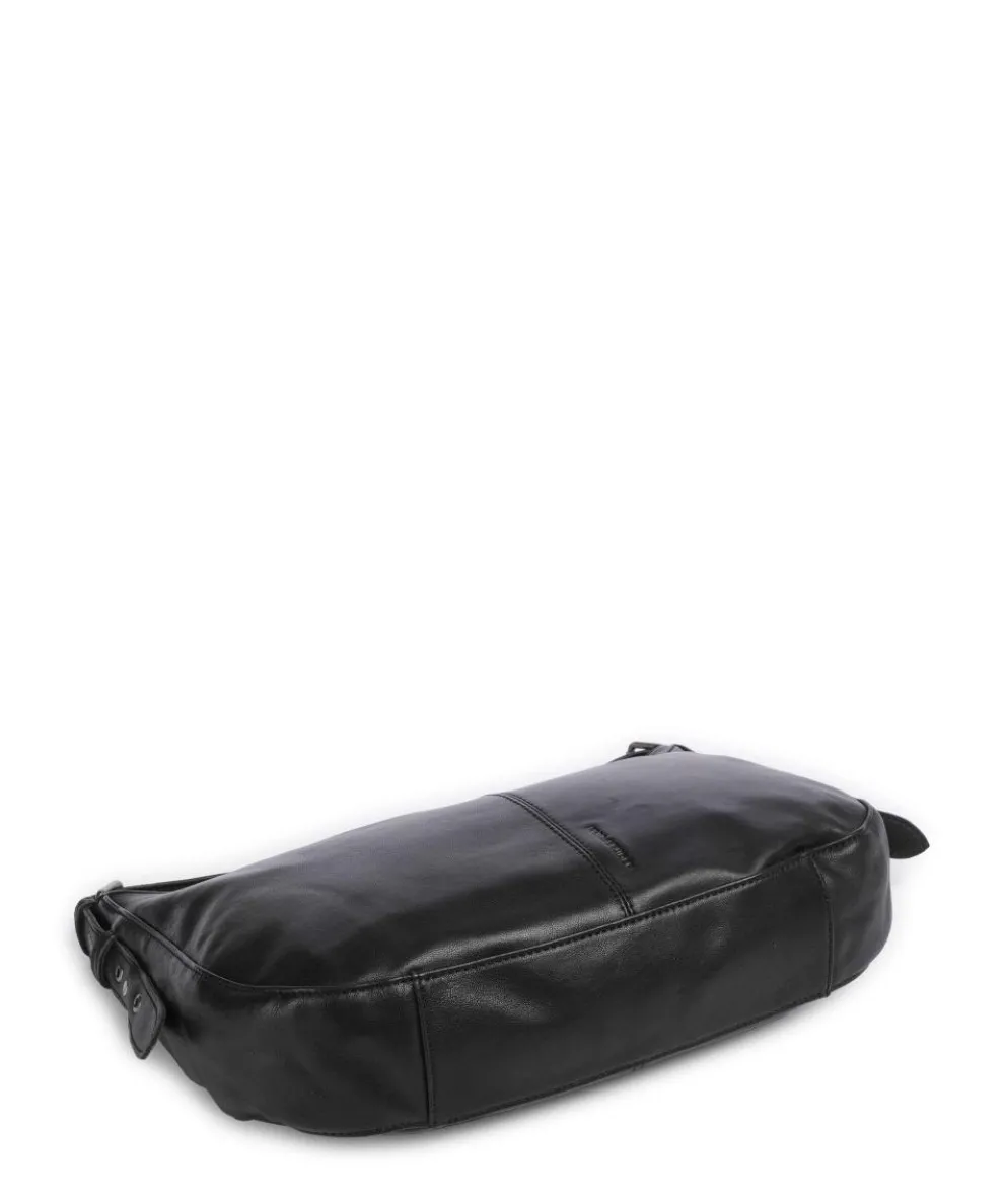 Me and My Bag Hobo bag fine grain leather black