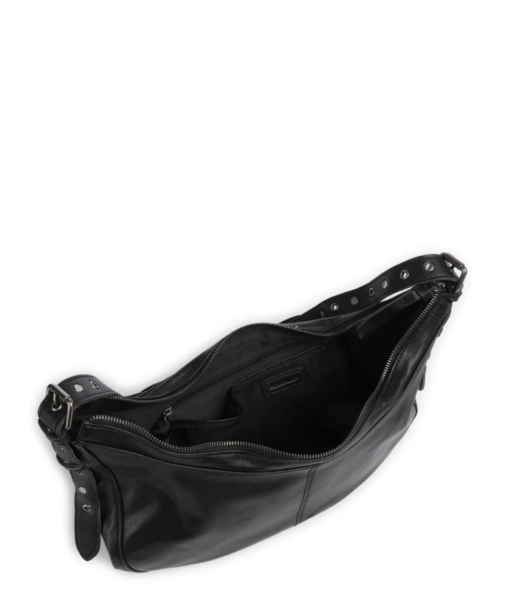 Me and My Bag Hobo bag fine grain leather black