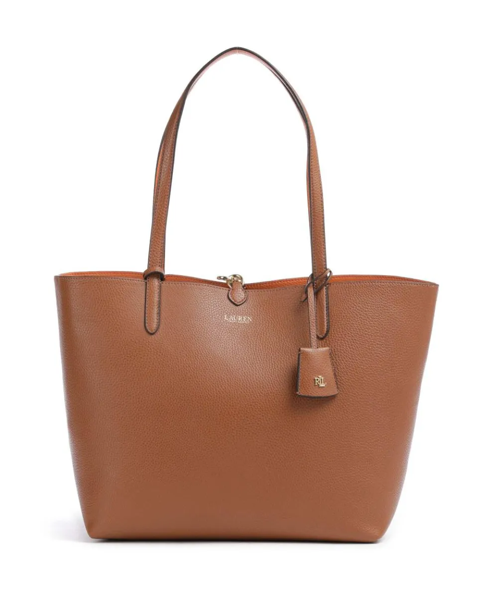 Medium Tote bag imitation leather caramel