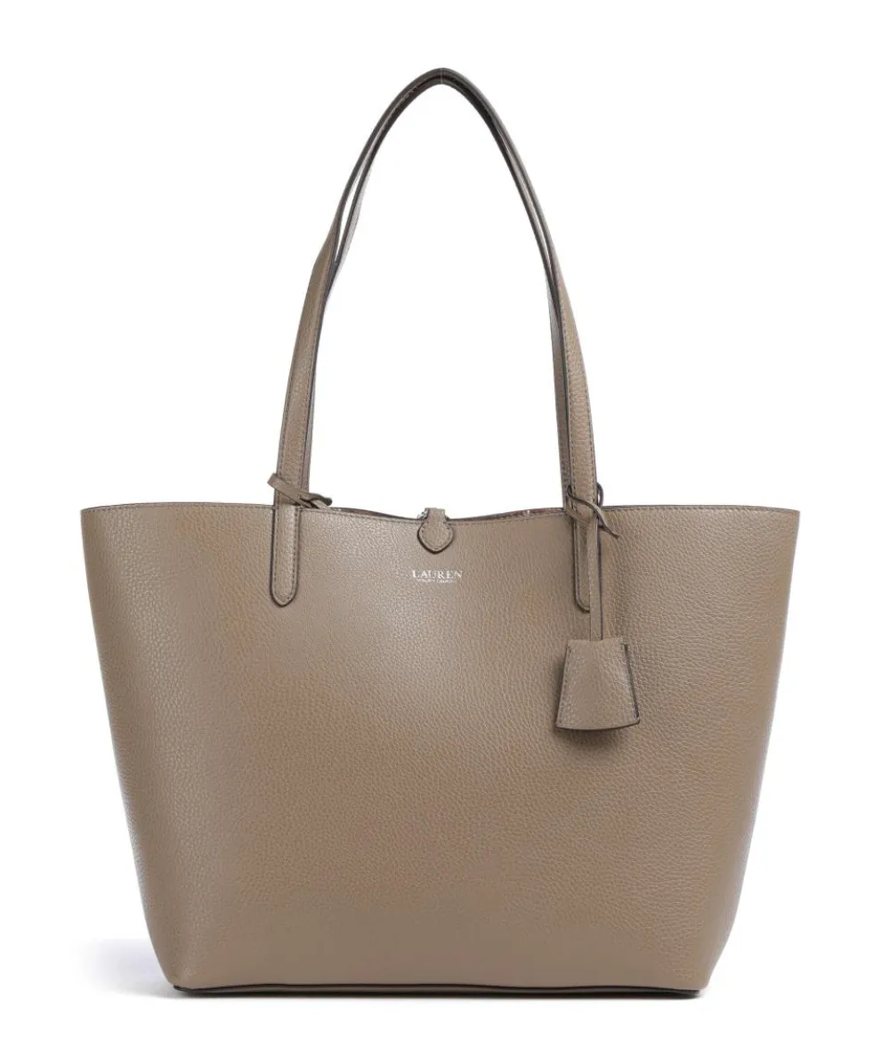 Medium Tote bag imitation leather taupe