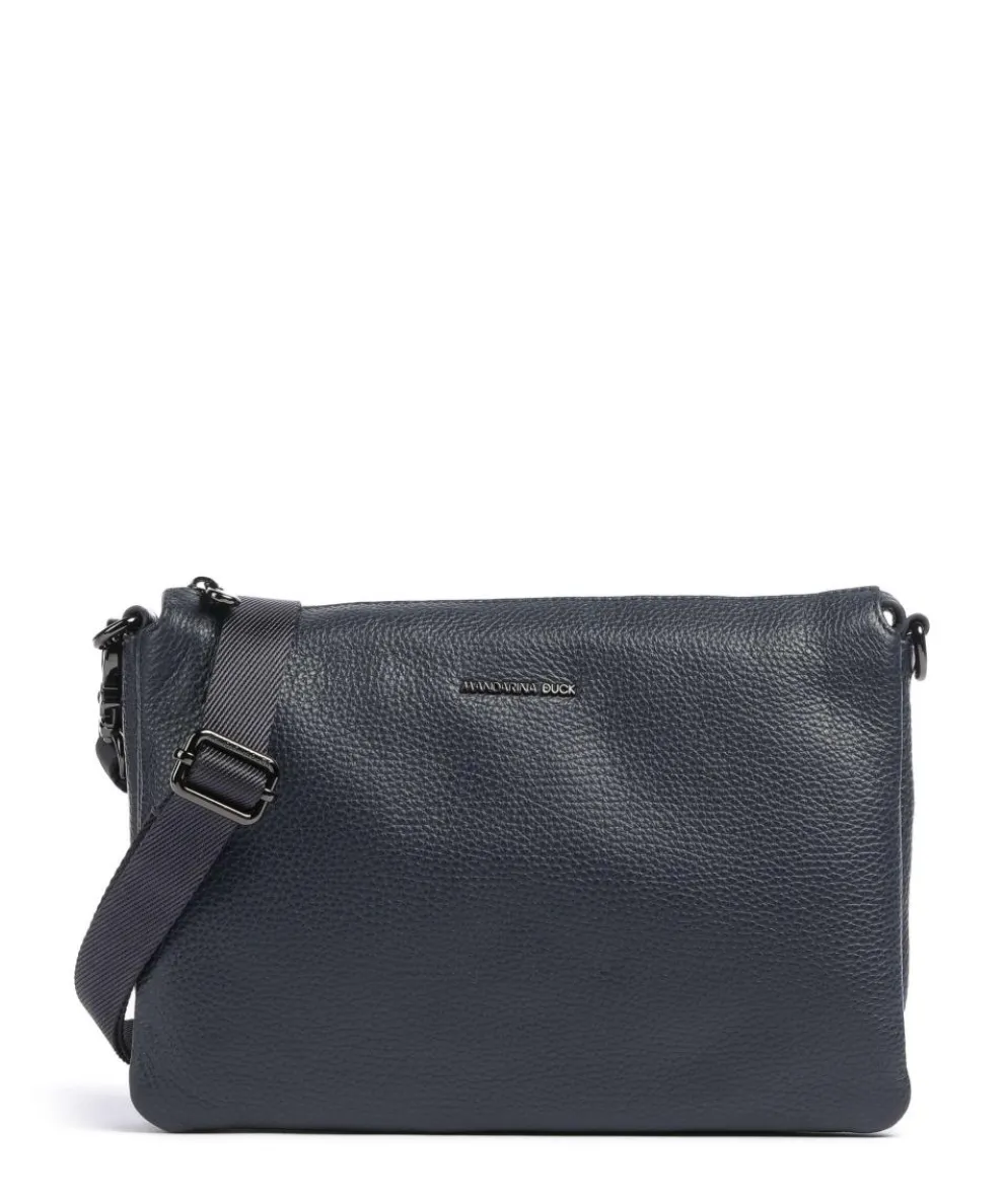 Mellow Leather Crossbody bag grained calfskin dark blue