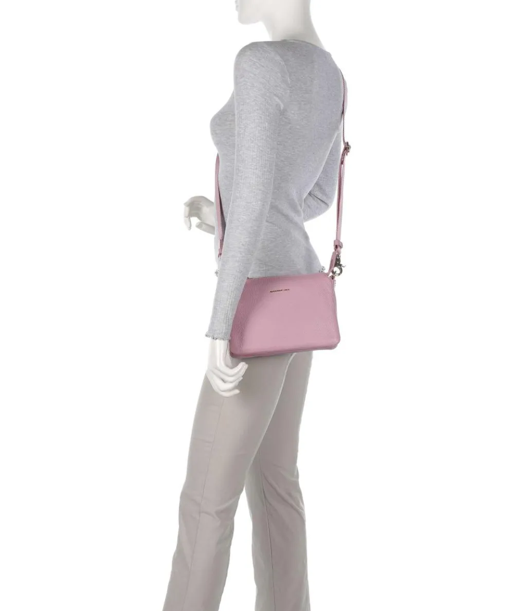 Mellow Leather Crossbody bag grained calfskin violet