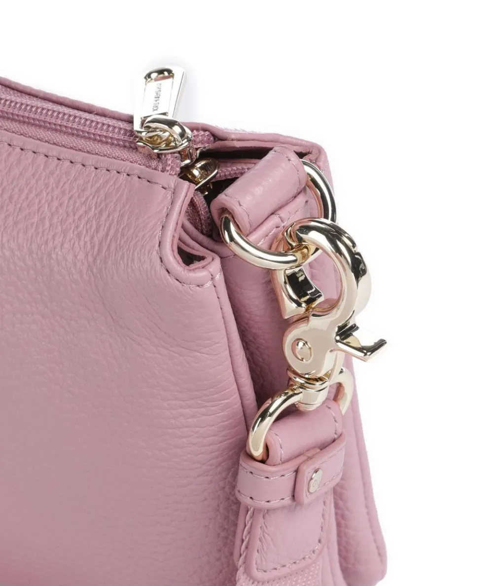 Mellow Leather Crossbody bag grained calfskin violet