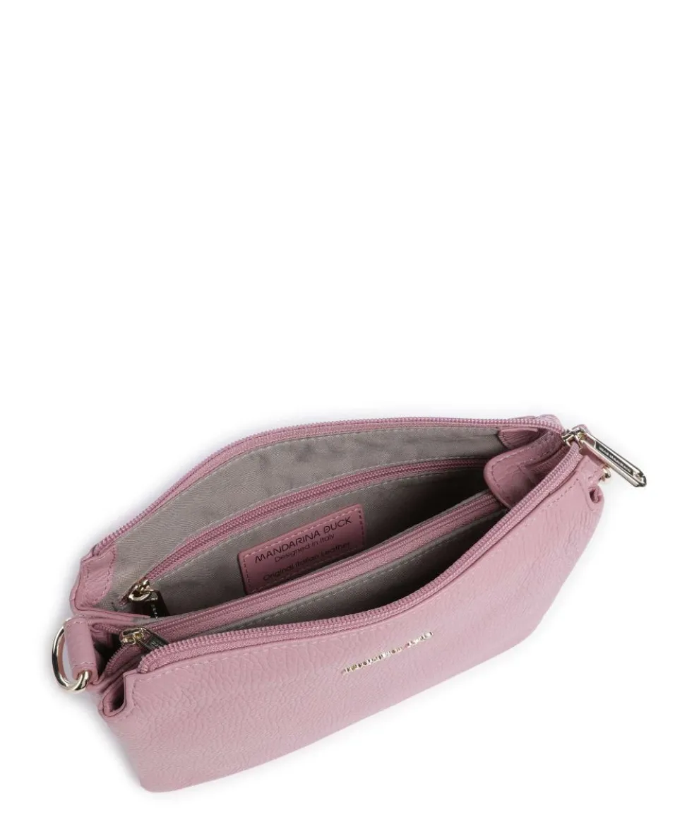 Mellow Leather Crossbody bag grained calfskin violet