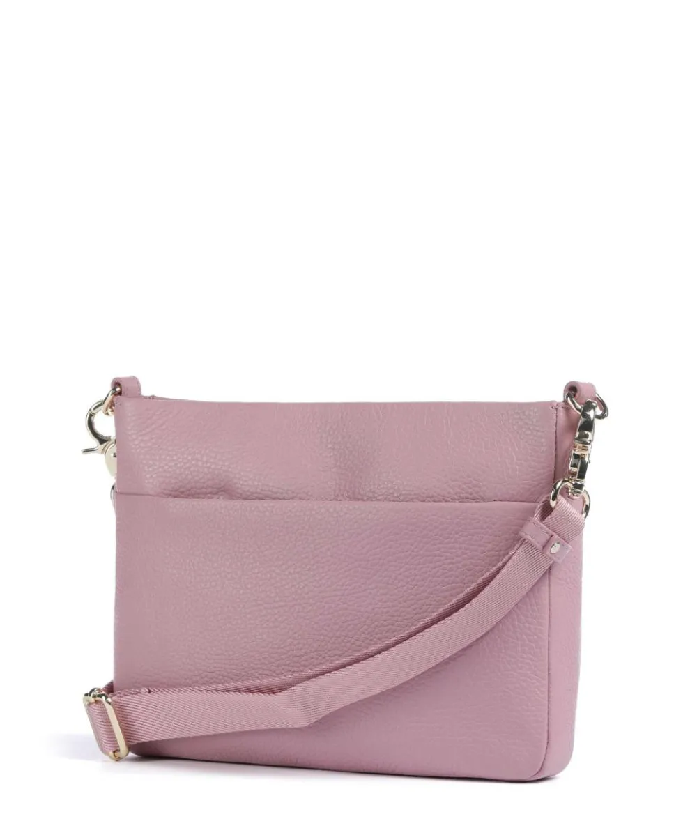 Mellow Leather Crossbody bag grained calfskin rose