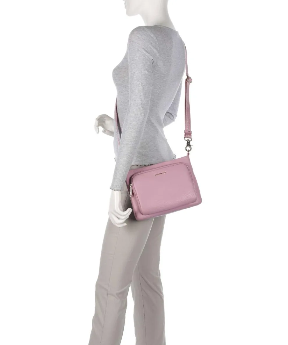 Mellow Leather Crossbody bag grained calfskin rose