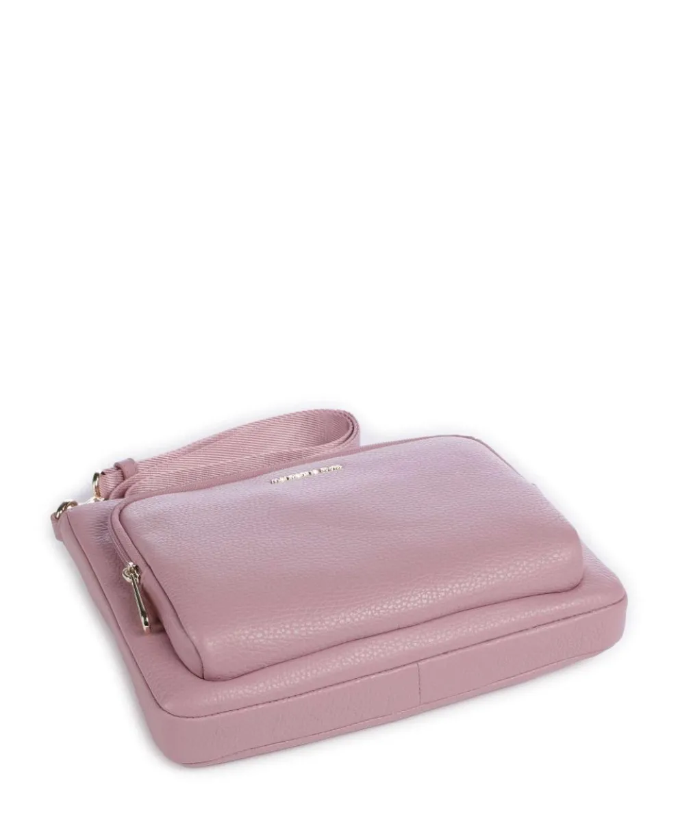 Mellow Leather Crossbody bag grained calfskin rose