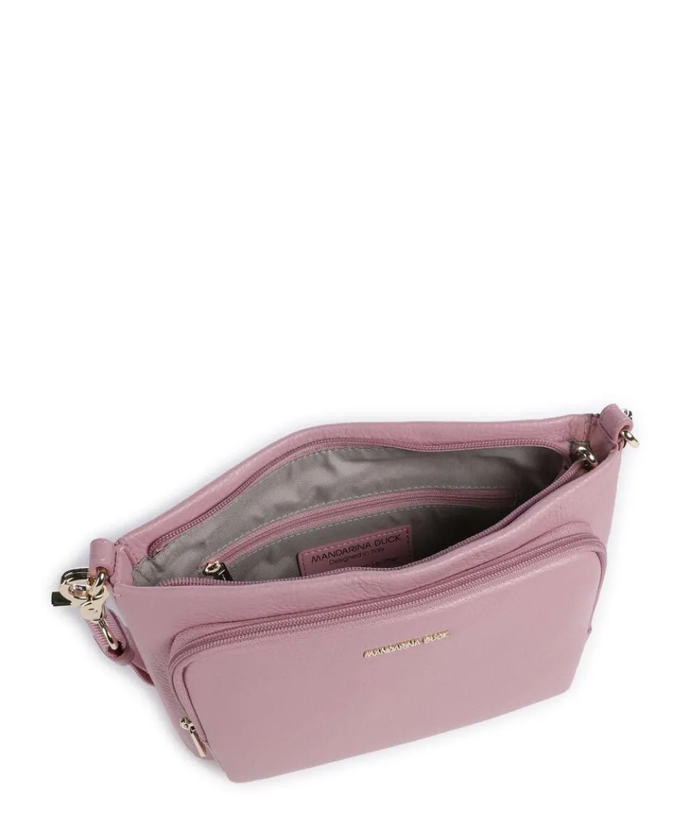Mellow Leather Crossbody bag grained calfskin rose