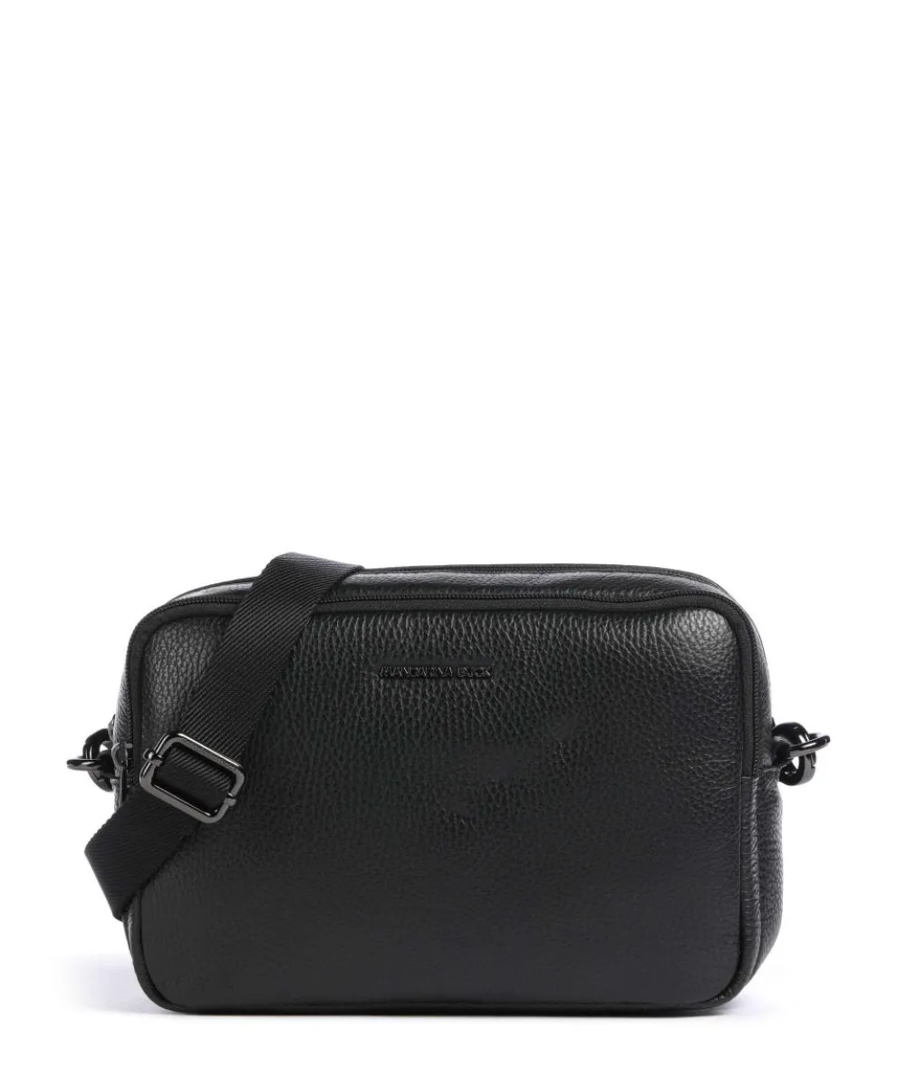 Mellow Leather Crossbody bag grained calfskin black