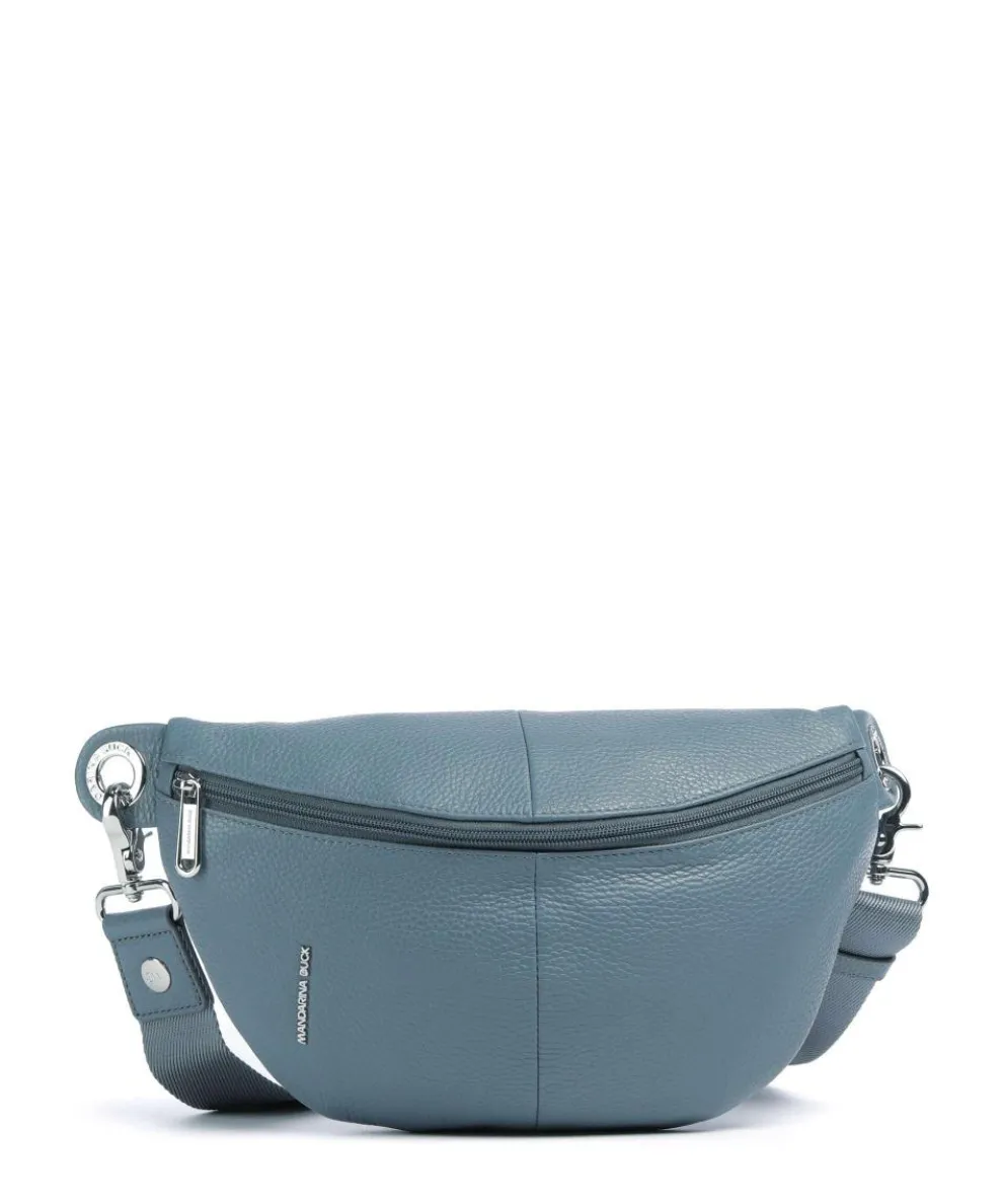 Mellow Leather Fanny pack grained calfskin blue-grey