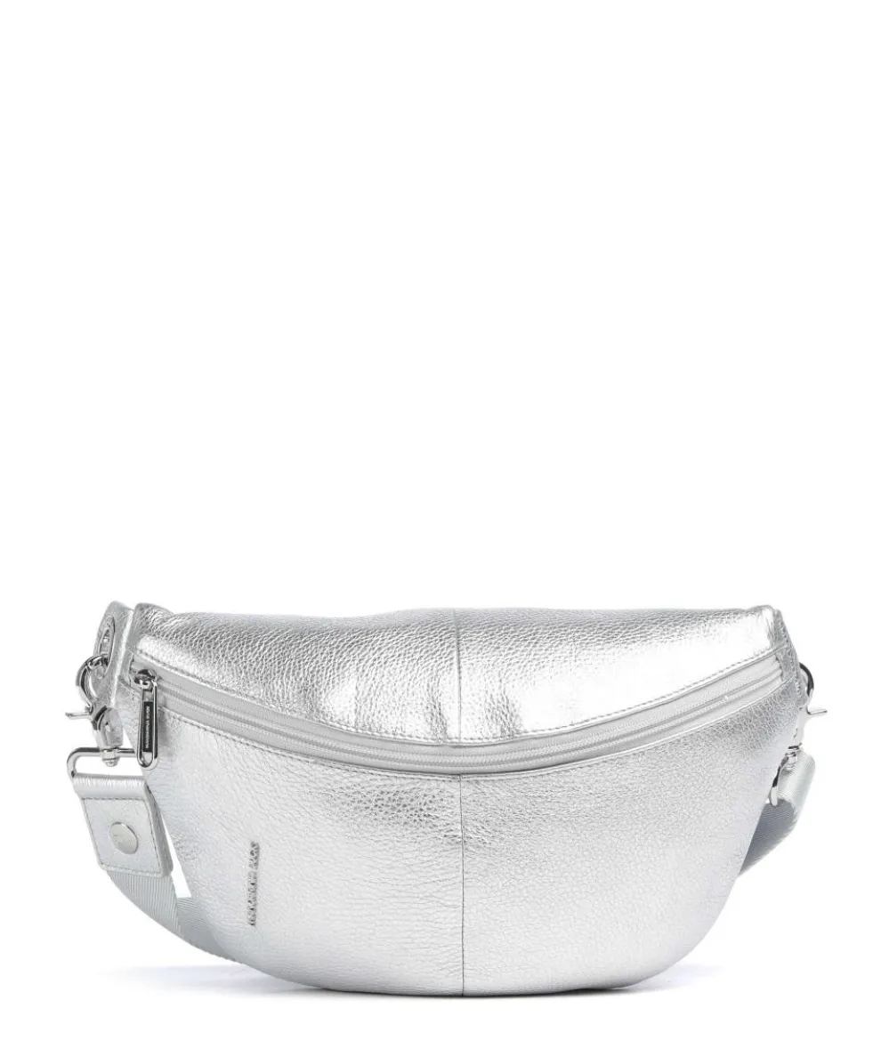Mellow Metal Fanny pack grained calfskin silver