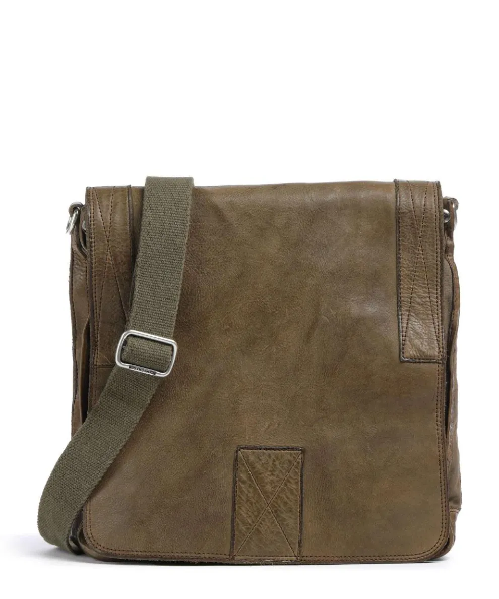 Messenger bag cow leather khaki