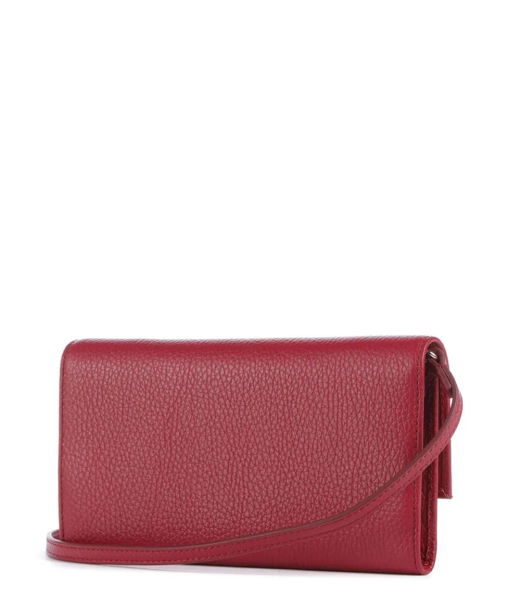 Metallic Soft Wallet leather red