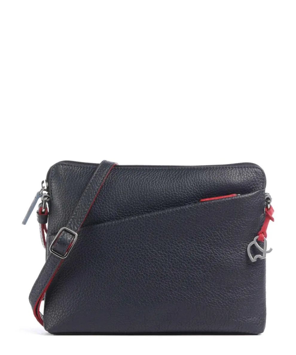 Milano Crossbody bag grained leather dark blue