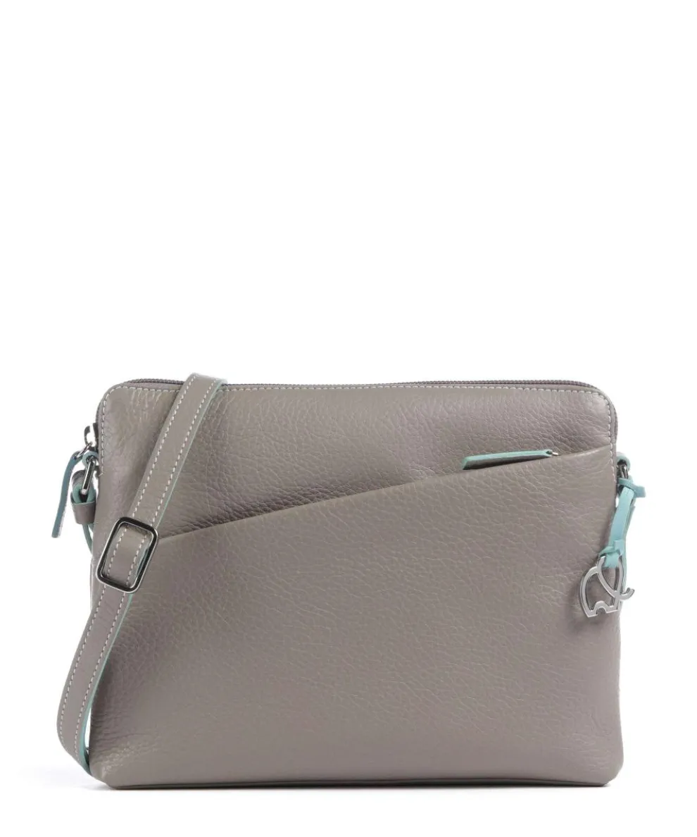 Milano Crossbody bag grained leather grey