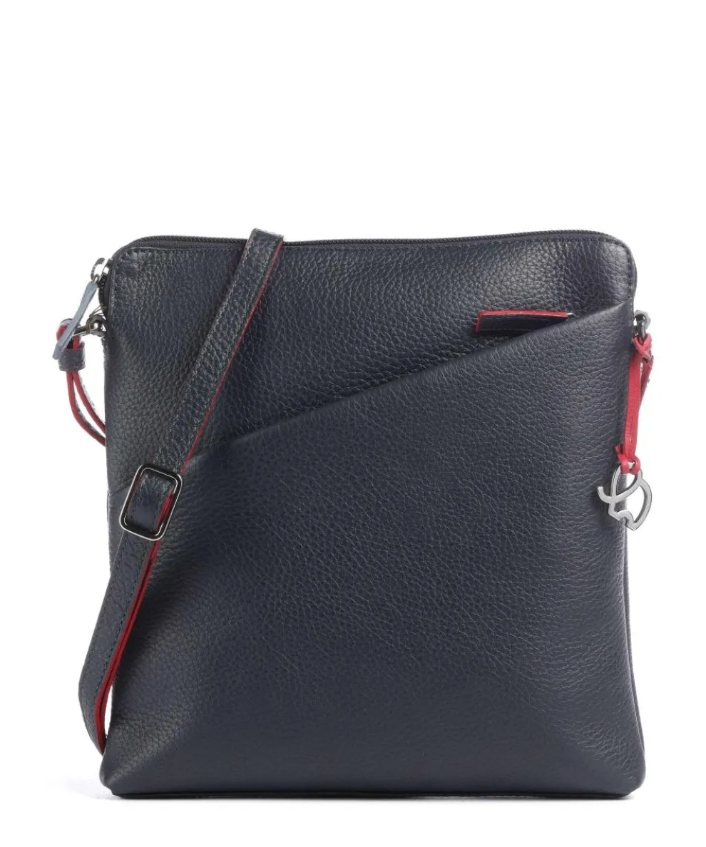 Milano Crossbody bag grained leather dark blue