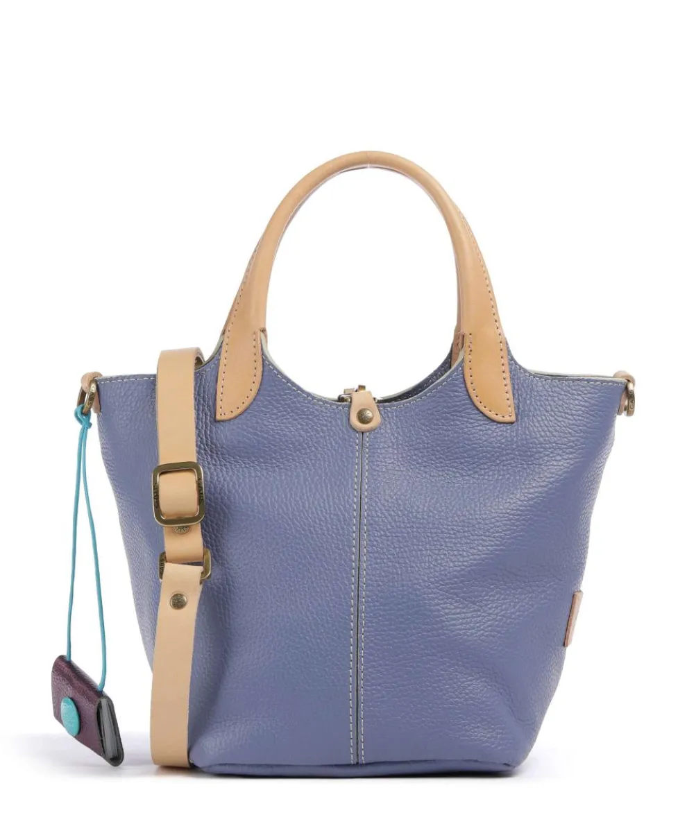 Milos Blanca Handbag calfskin blue