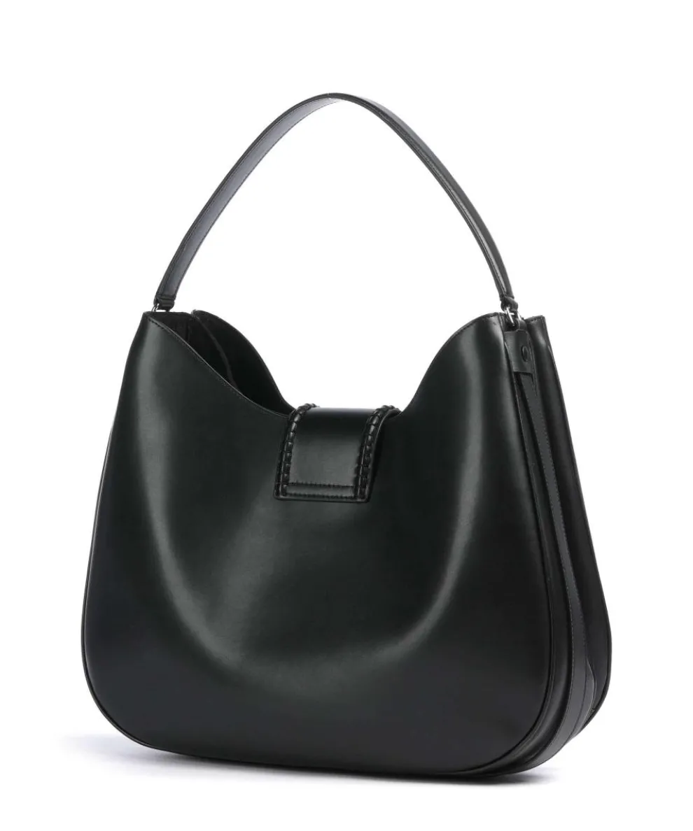 Mina Hobo bag fine grain cow leather black