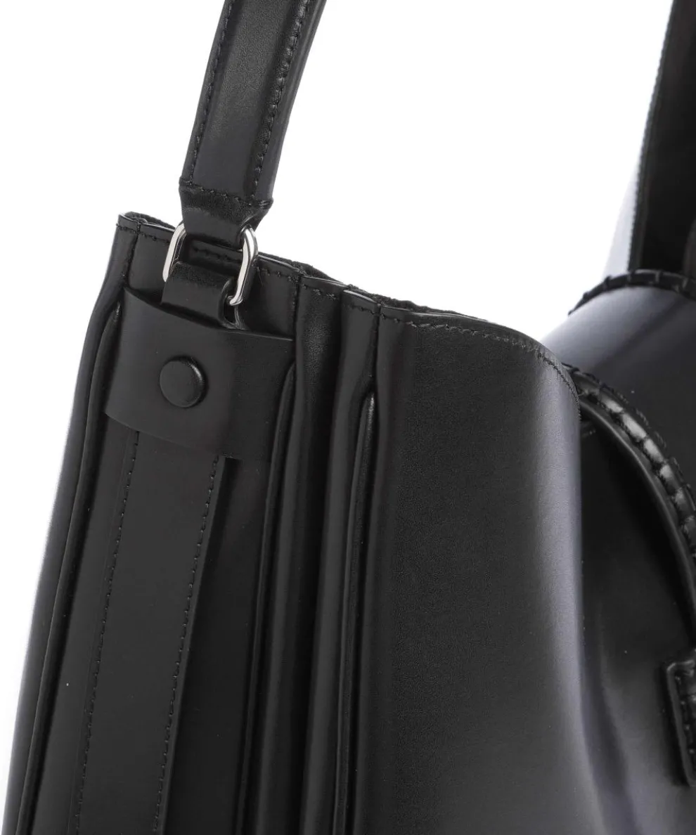 Mina Hobo bag fine grain cow leather black