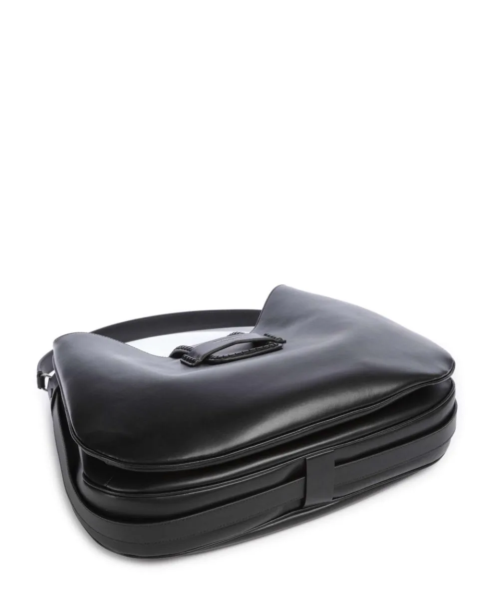 Mina Hobo bag fine grain cow leather black