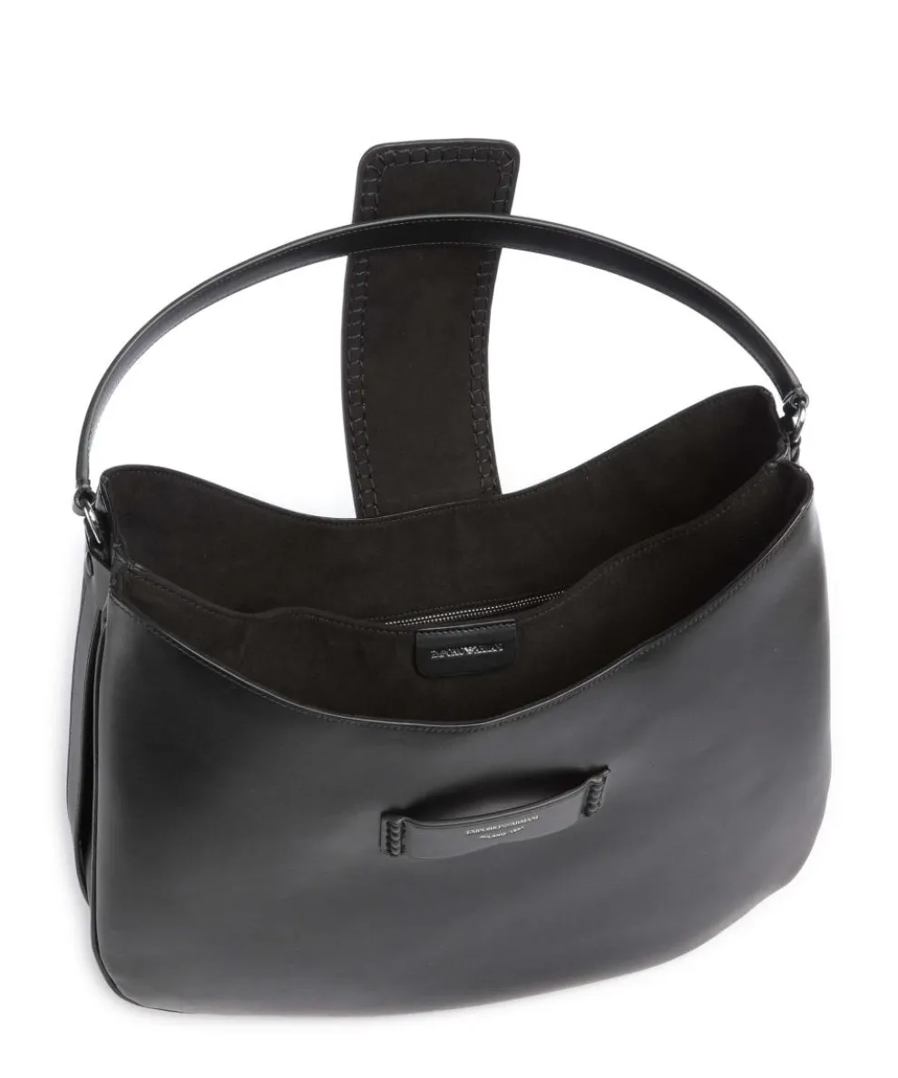 Mina Hobo bag fine grain cow leather black