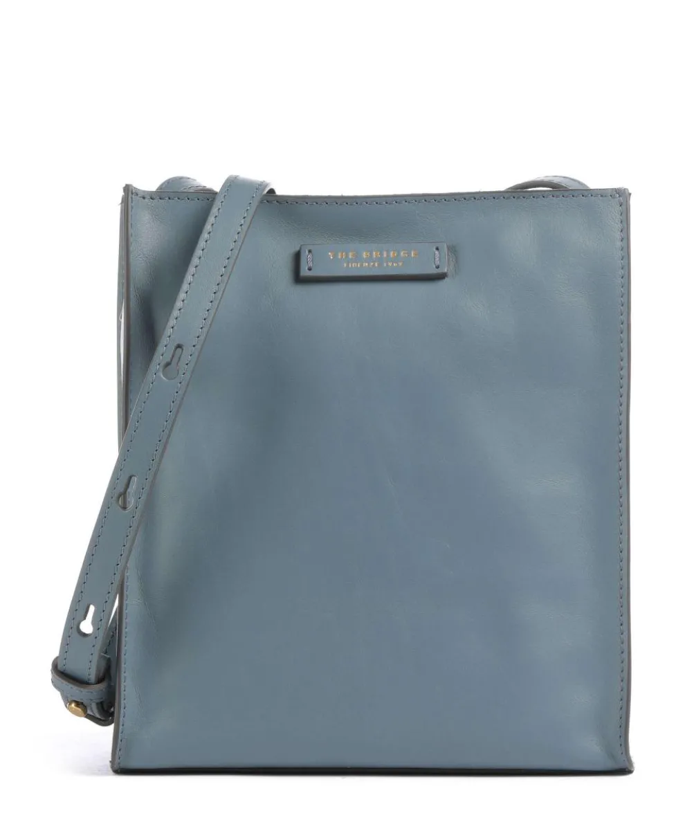 Mirra Crossbody bag fine grain cow leather blue-grey