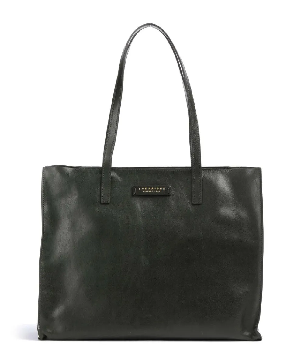 Mirra Tote bag fine grain cow leather dark green