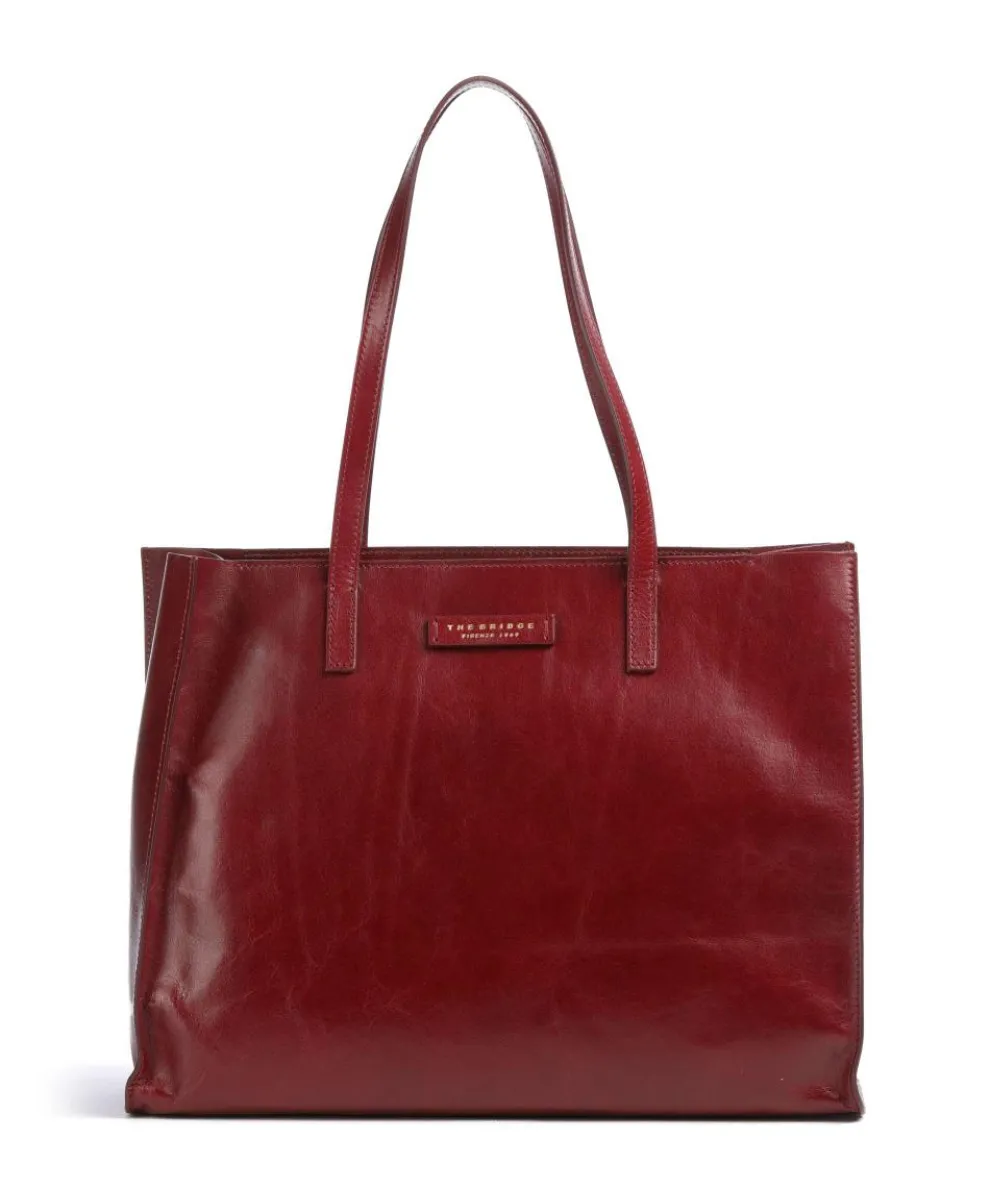 Mirra Tote bag fine grain cow leather dark red