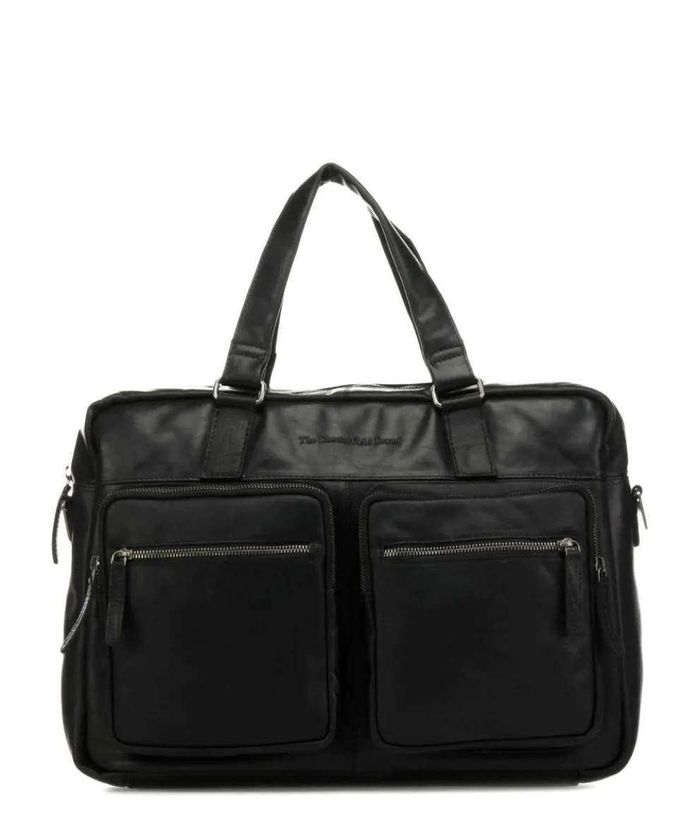 Misha Briefcase 17″ pull-up cow leather black