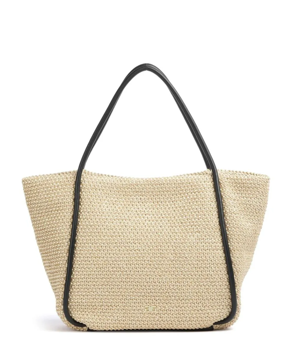 Maglia Raffia Willow Tote bag bast nature/black