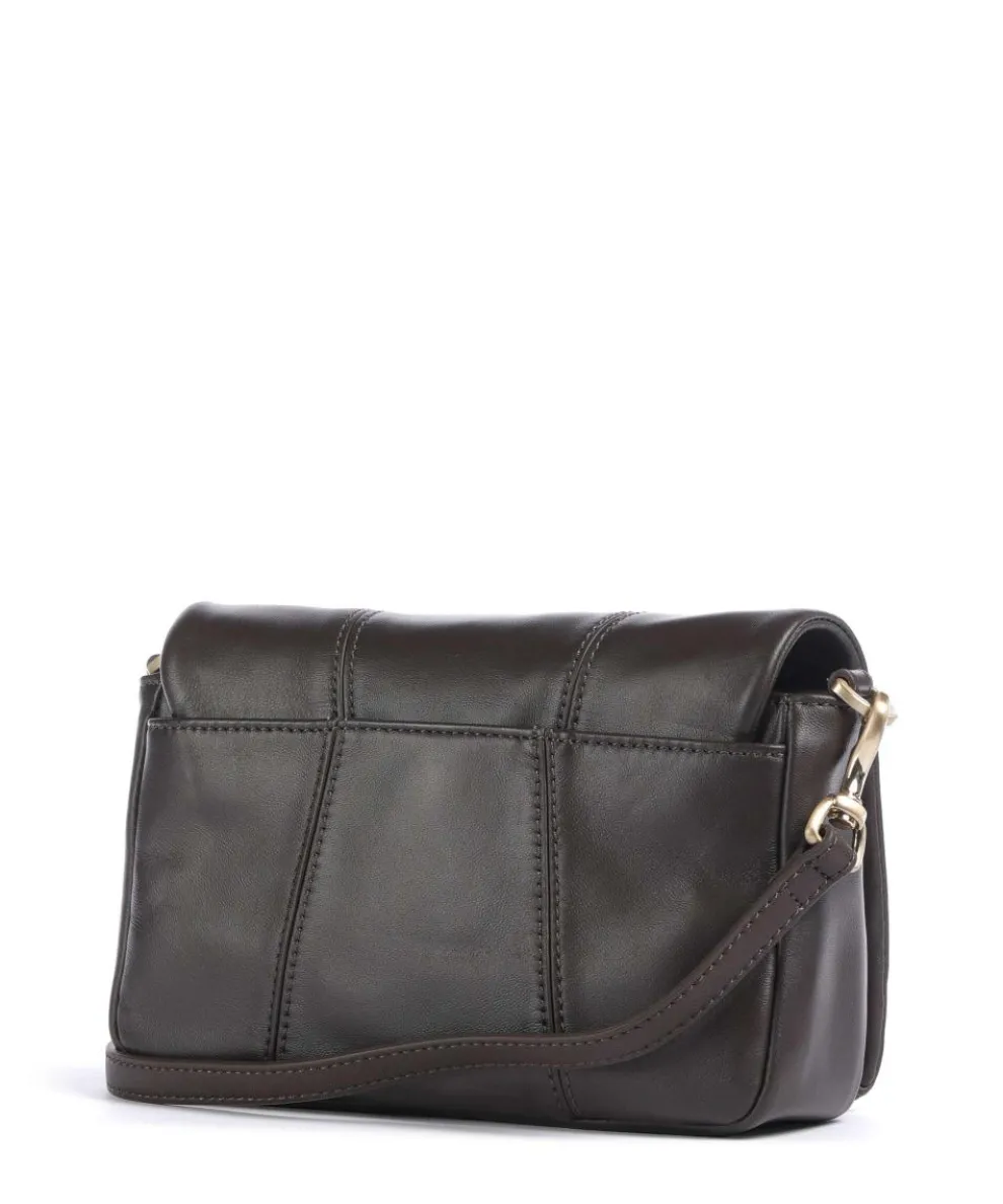 Mila Icon Silky Crossbody bag lamb leather dark brown