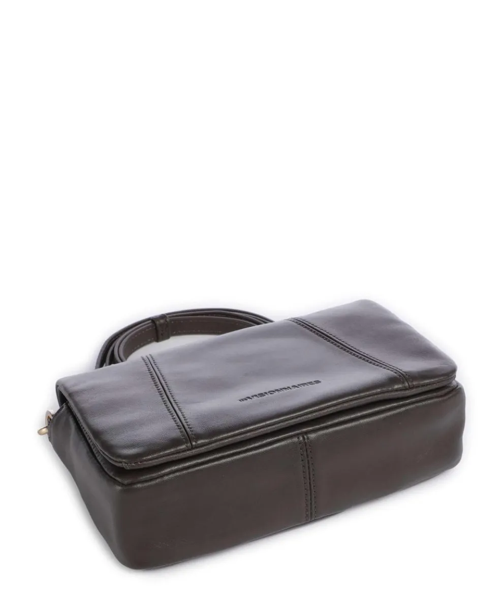 Mila Icon Silky Crossbody bag lamb leather dark brown