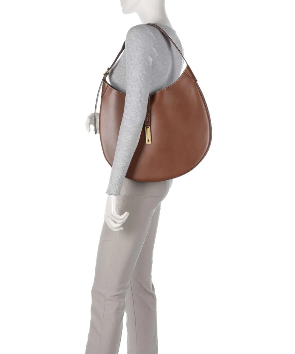 ID Collection Medium Hobo bag fine grain cow leather brown