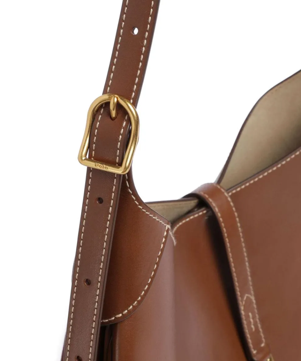 ID Collection Medium Hobo bag fine grain cow leather brown