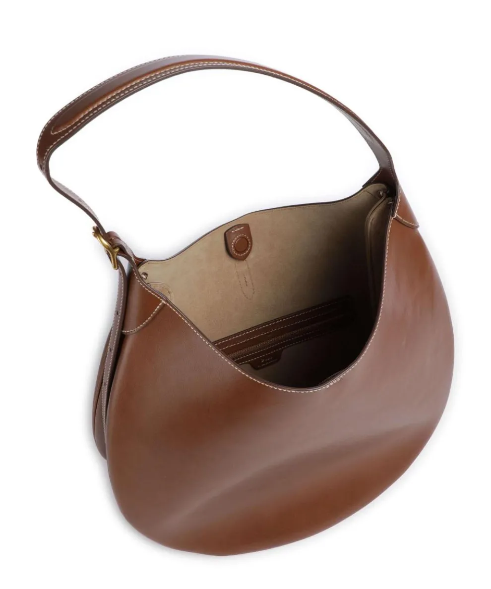 ID Collection Medium Hobo bag fine grain cow leather brown