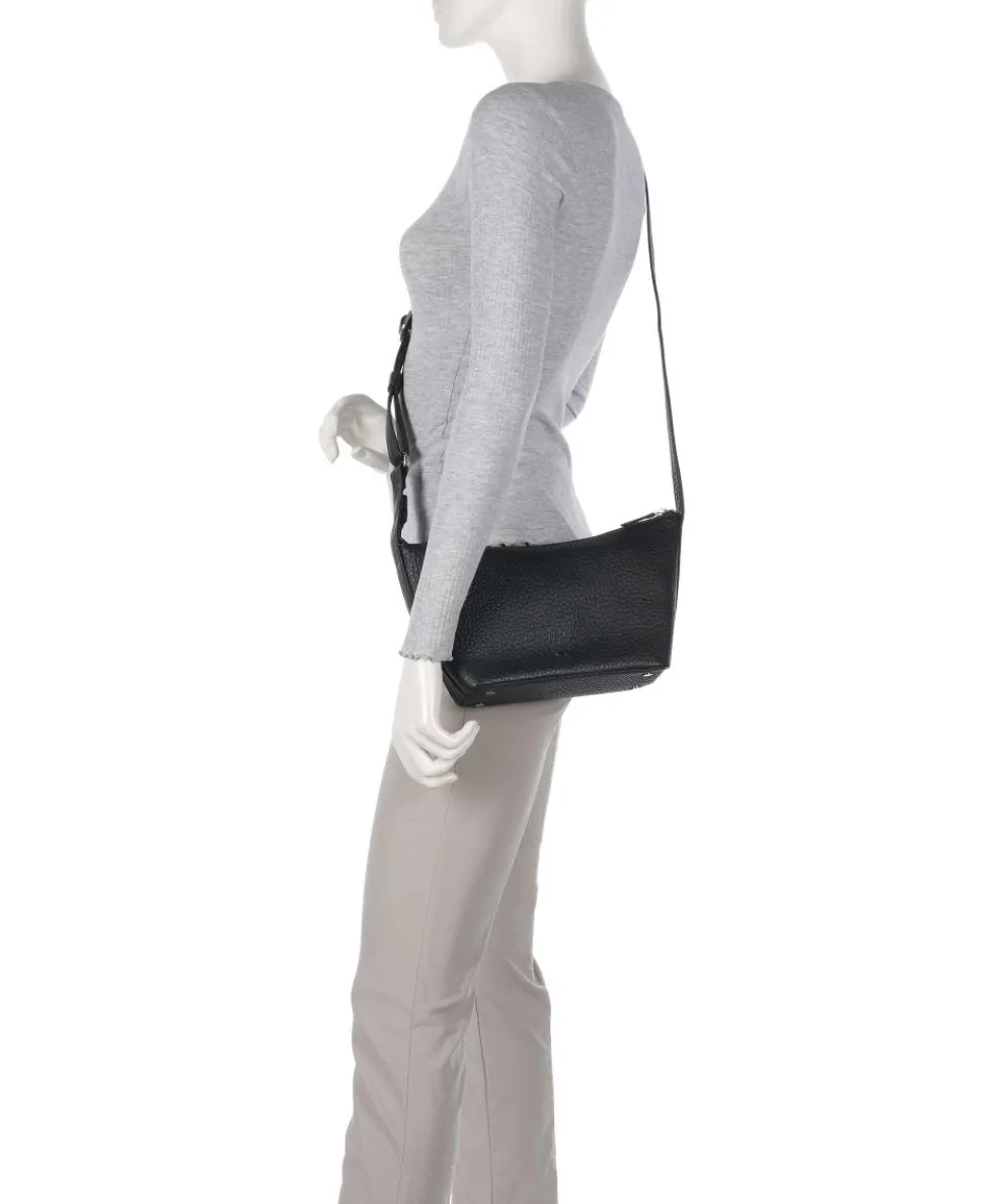 Hirsch Lucille Crossbody bag grained leather black