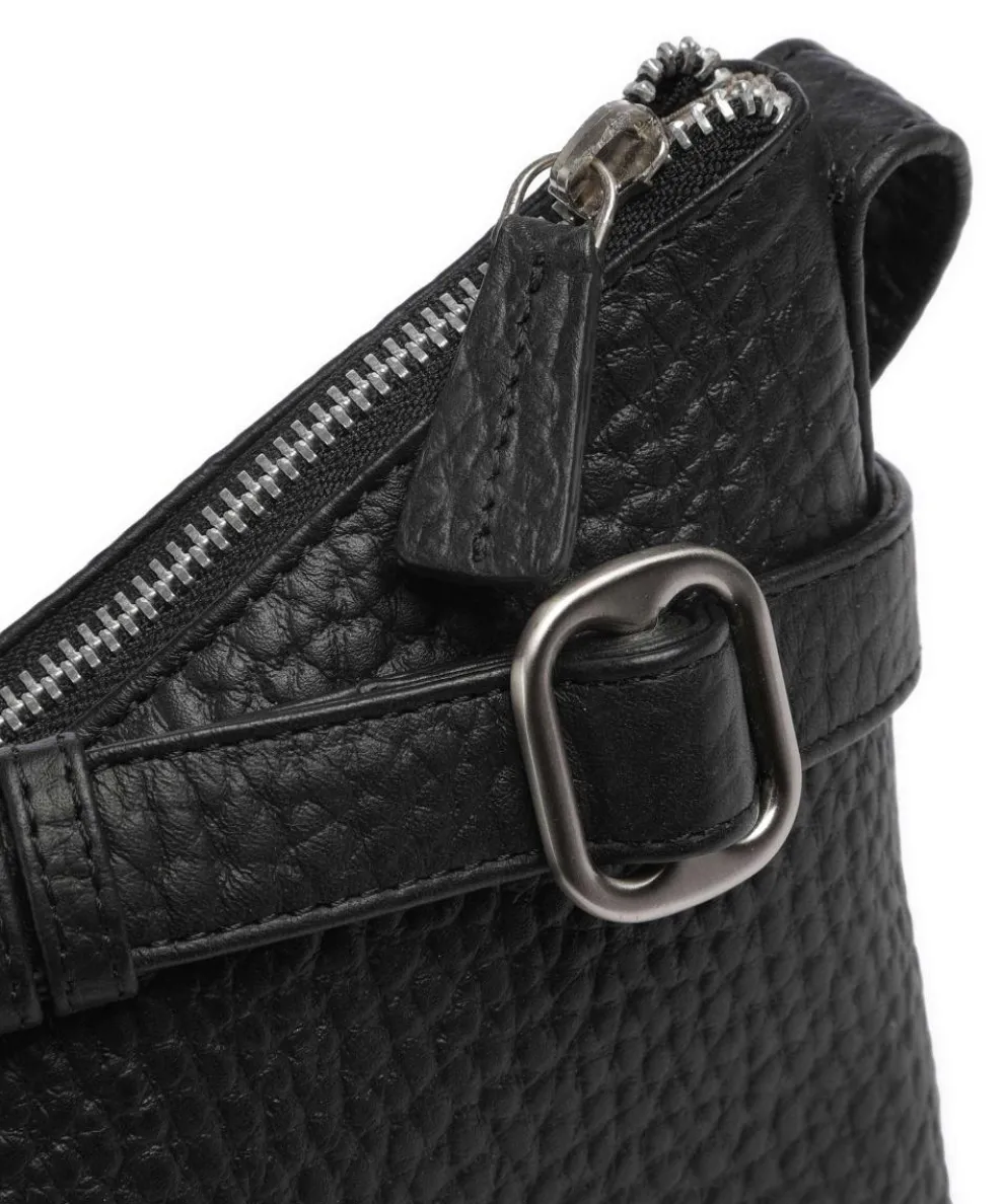 Hirsch Lucille Crossbody bag grained leather black