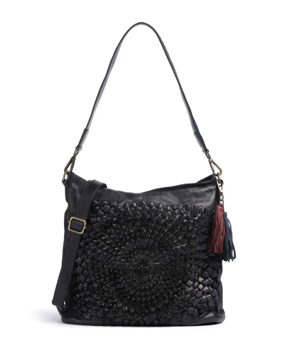 Mondweg 3 Hobo bag grained cow leather navy