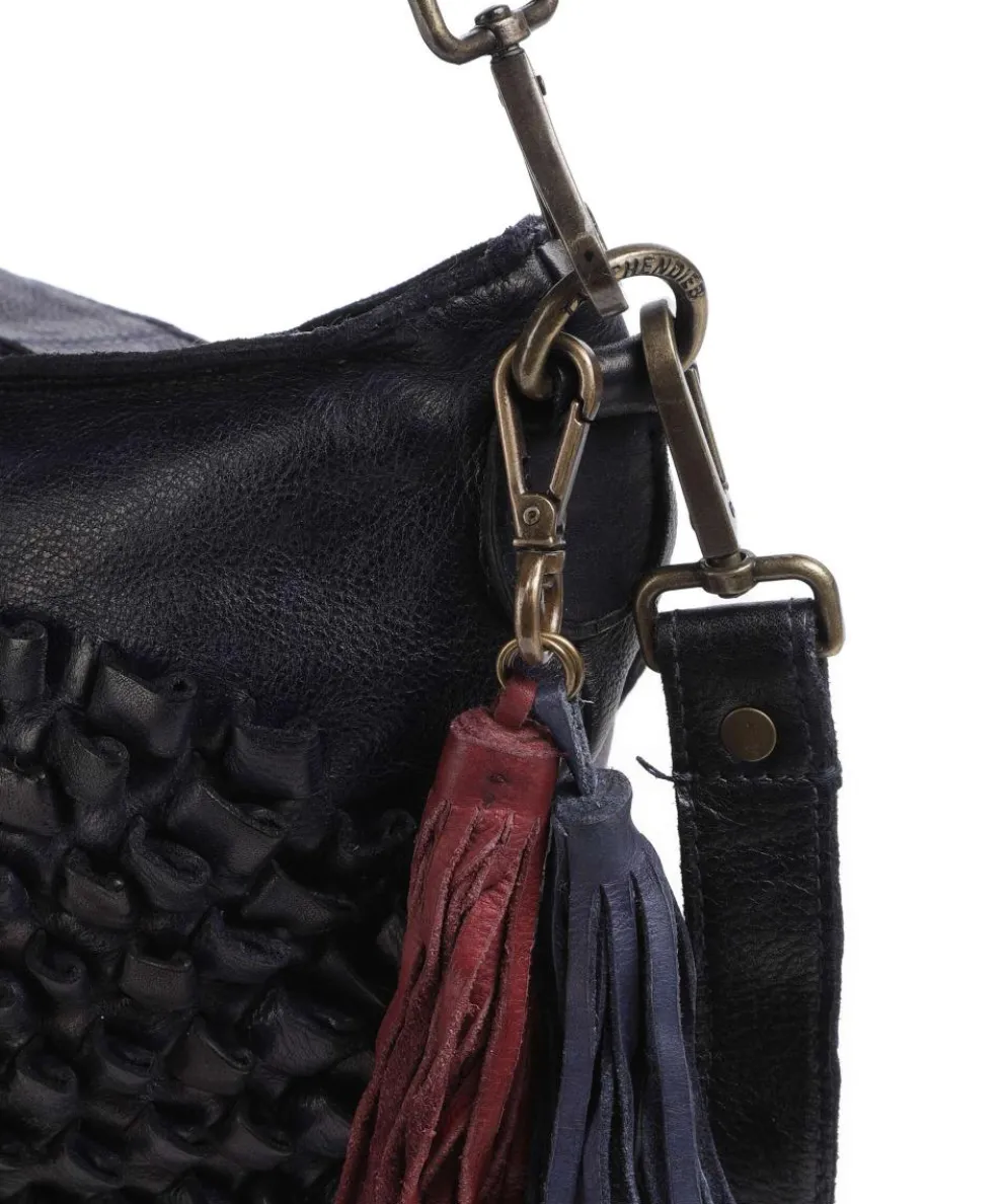 Mondweg 3 Hobo bag grained cow leather navy