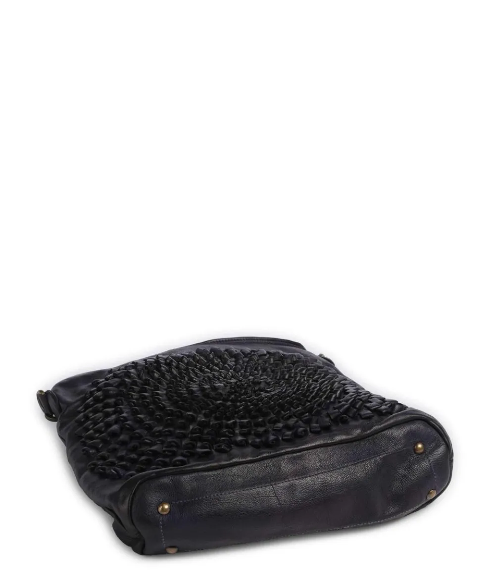 Mondweg 3 Hobo bag grained cow leather navy