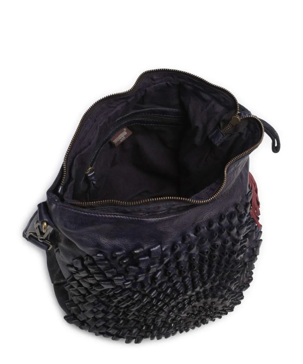 Mondweg 3 Hobo bag grained cow leather navy