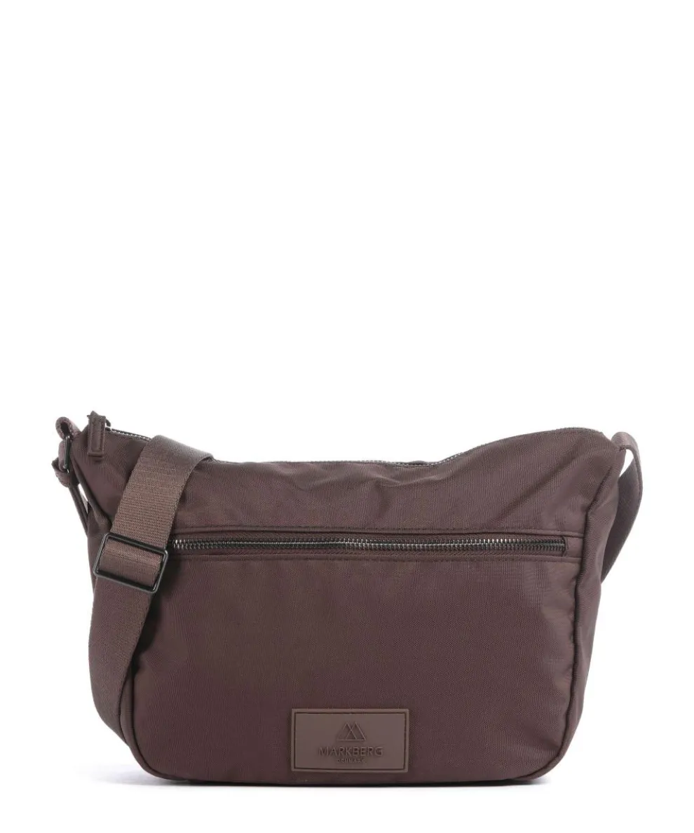 Mono Crossbody bag recycled polyester dark brown