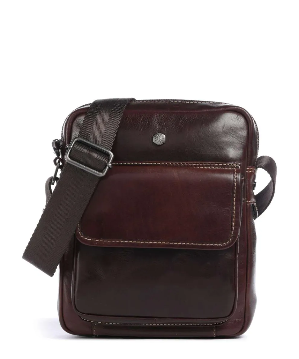 Montana Crossbody bag cow leather dark brown